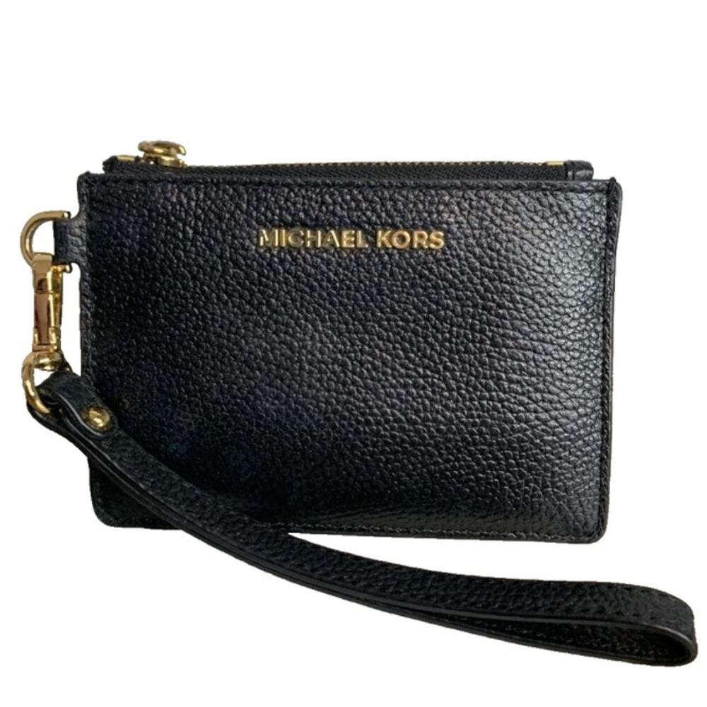 Michael Kors Black Cardholder Coin Purse with Wristlet Strap